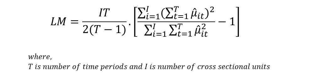 Lagrange multiplier test formula