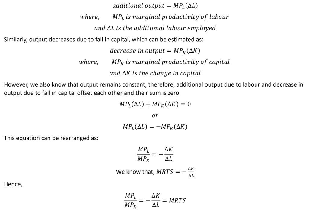 Marginal product and MRTS