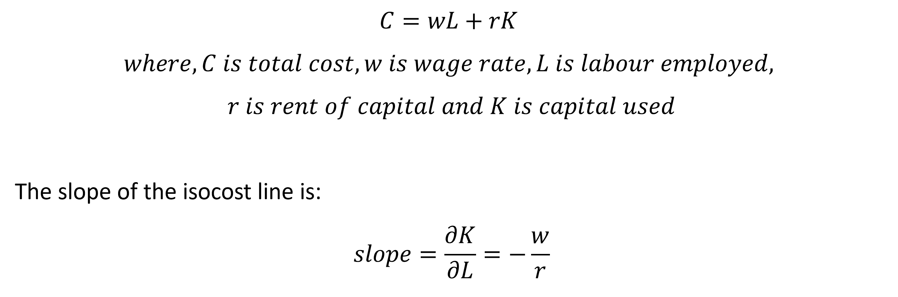 Isoquant and isocosts - Economics Help