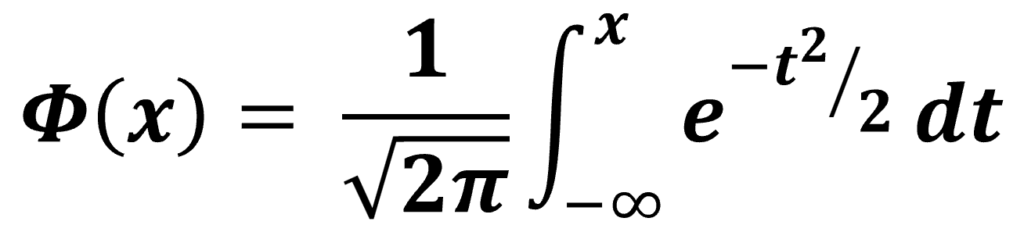 Normal CDF or Normal Cumulative Distribution Function formula