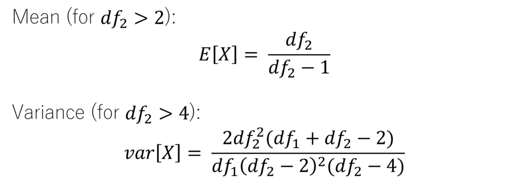 Mean and Variance of F-distribution