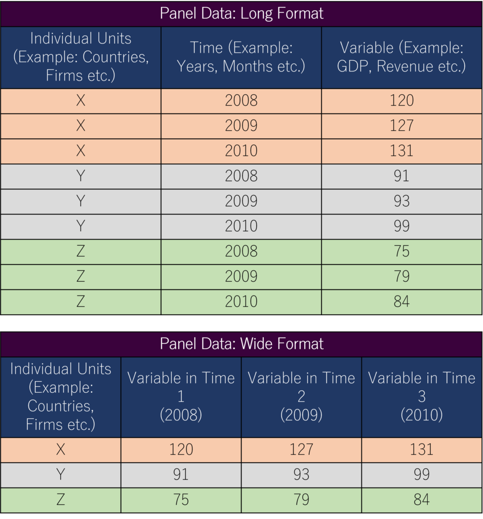 Panel Data in Long and Wide Format